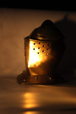 Helmet shining in the light