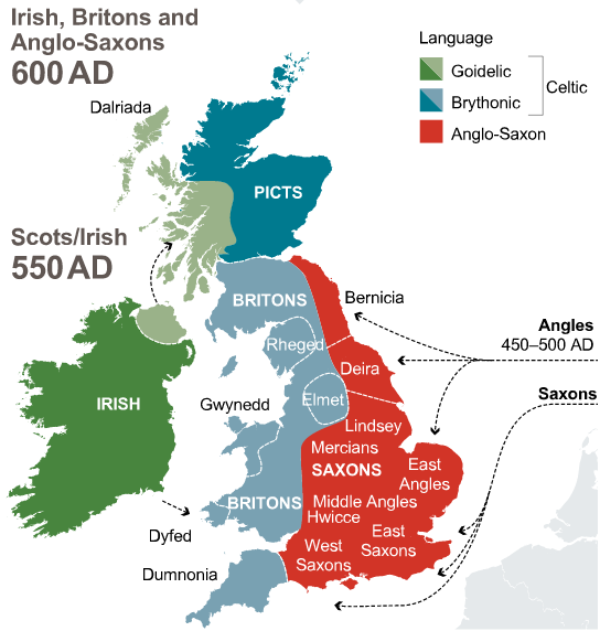 Irish Britons and Anglo Saxons